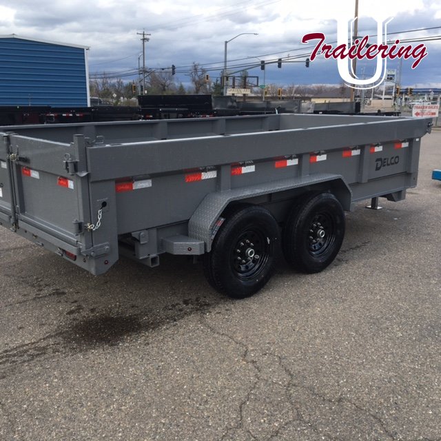 2026 Delco 7'x14' Bumper Pull 8 LUG GRAY