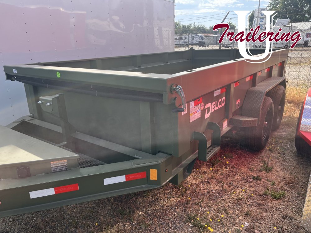 2026 Delco 7'x14' Bumper Pull 14k 8 LUG green