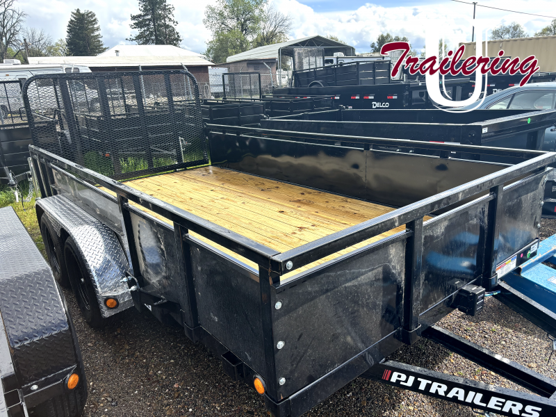 2026 PJ Trailers7x14 tandem Axle Channel Landscape (U8) Trailer