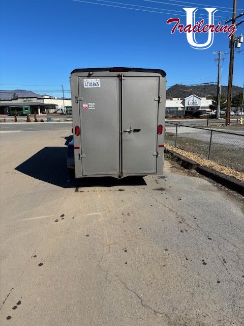 2016 CARGO TRAILER, 6x14 HEAVY DUTY BUILD WITH 2X8 INTERIOR FLOOR, STEEL WALLS, BARN DOORS, EXCELLANT CONDITION FOR A USED ENCLOSED