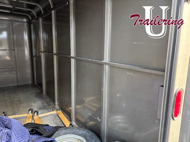 2016 CARGO TRAILER, 6x14 HEAVY DUTY BUILD WITH 2X8 INTERIOR FLOOR, STEEL WALLS, BARN DOORS, EXCELLANT CONDITION FOR A USED ENCLOSED