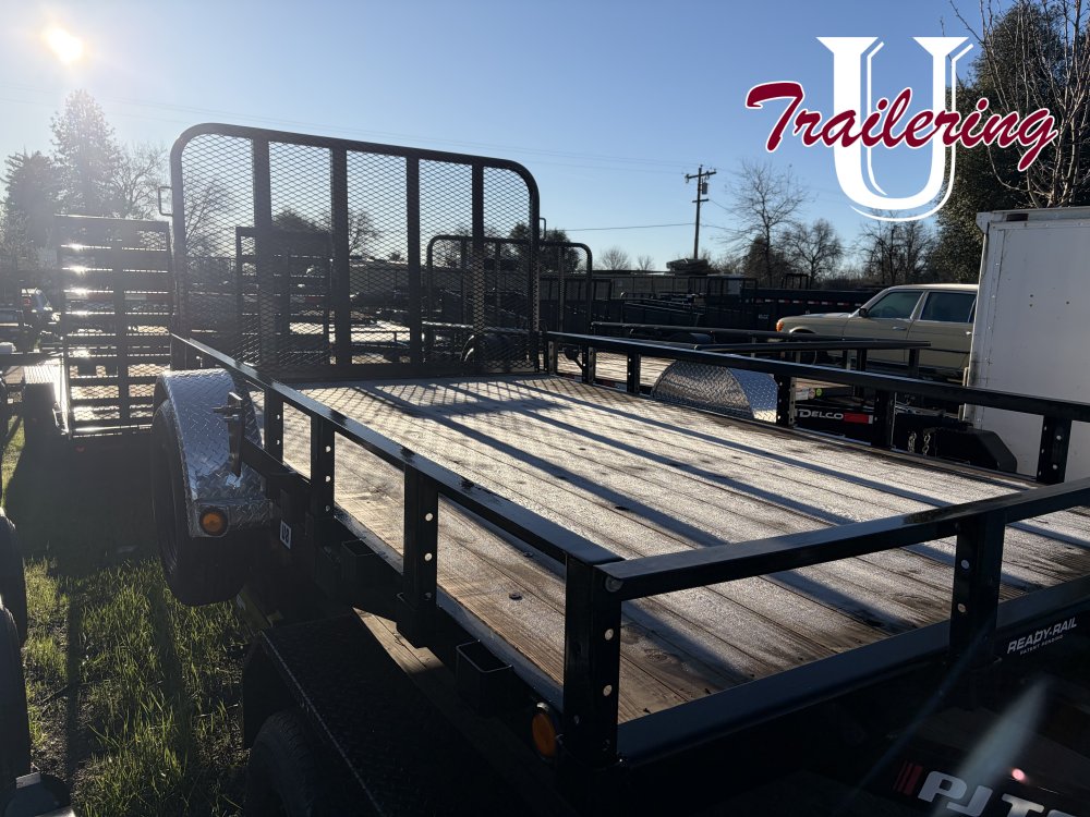 2026 PJ Trailers U8 Trailer 7x14 low rail 5200 gvwr with brakes