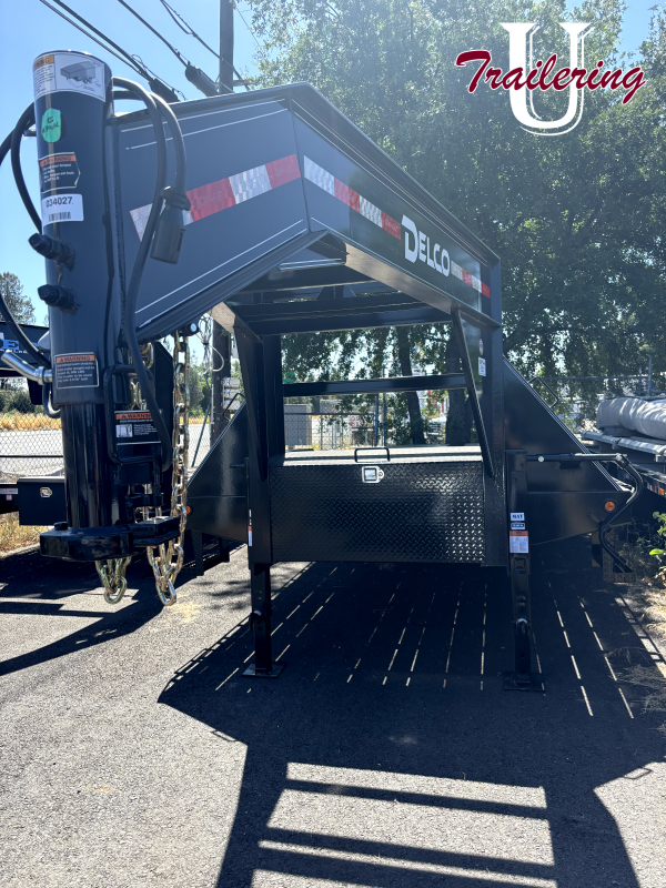 2027 Delco Trailers 20K/24K Low-Pro Dual Tandem GOOSENECK 28' Deckover Trailer