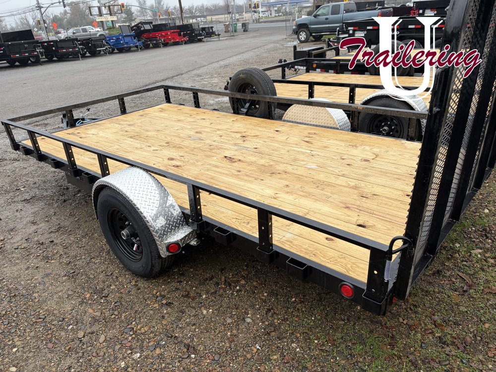 2026 PJ Trailers U8 Trailer 7x14 low rail 5200 gvwr with brakes