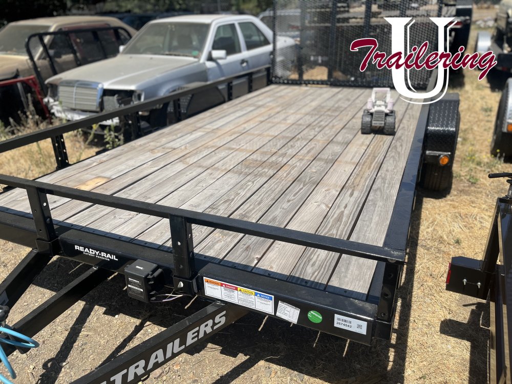 2025 PJ Trailers U8 Trailer 7x14 low rail 5200 gvwr with brakes