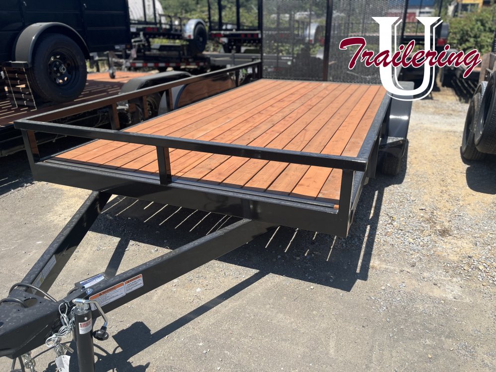 2025 Iron Eagle 7'x16' 7k Car Hauler Low rail tip up ramp