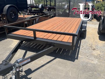 2025 Iron Eagle 7'x16' 7k Car Hauler Low rail tip up ramp
