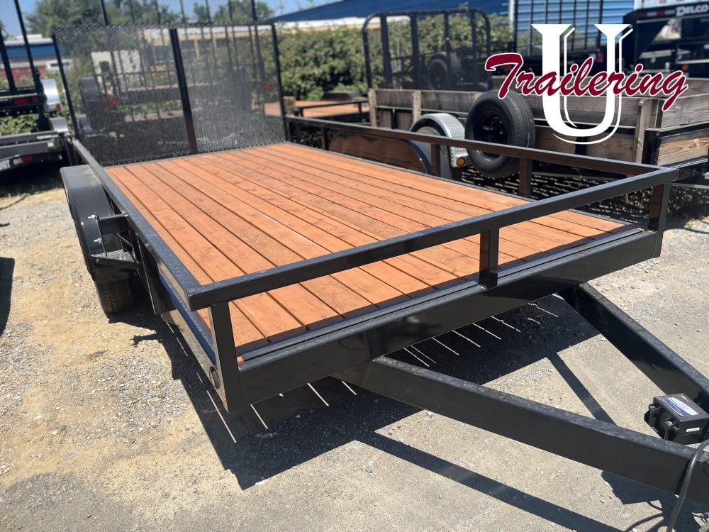 2025 Iron Eagle 7'x16' 7k Car Hauler built Low rail utility style with tip up ramp