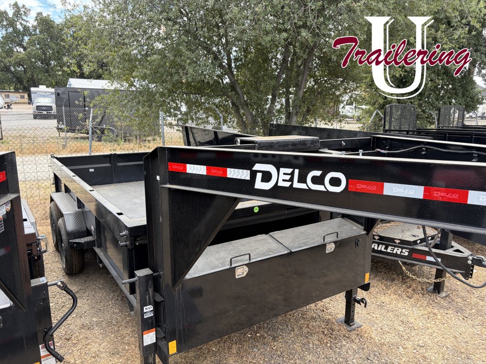 2026 Delco barely used 7x16 gooseneck with a winch mount