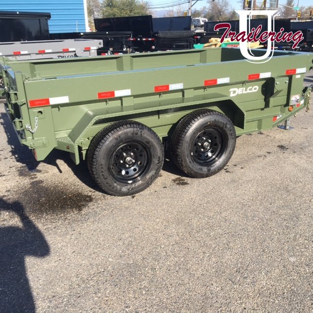 2026 Delco 5'x10' Bumper Pull 7k Army Green