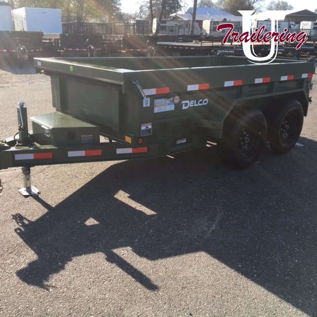 2026 Delco 5'x10' Bumper Pull 7k Army Green