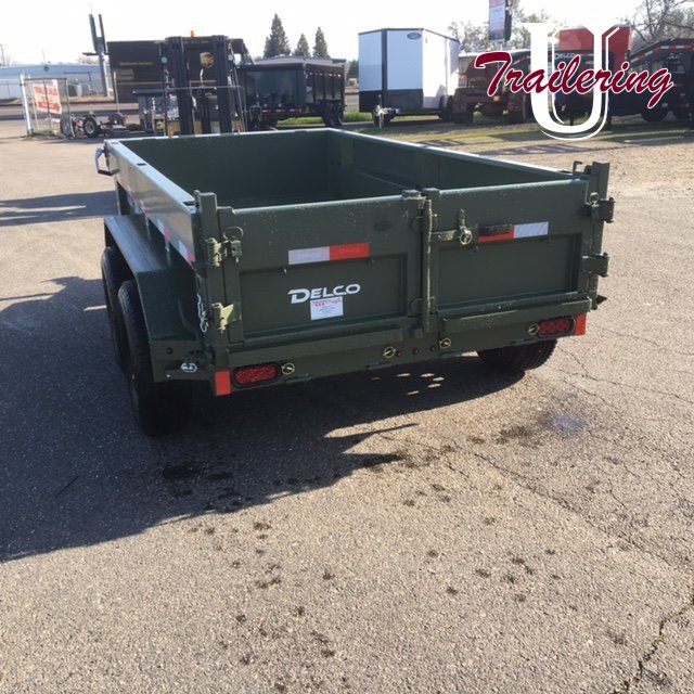 2026 Delco 5'x10' Bumper Pull 7k Army Green