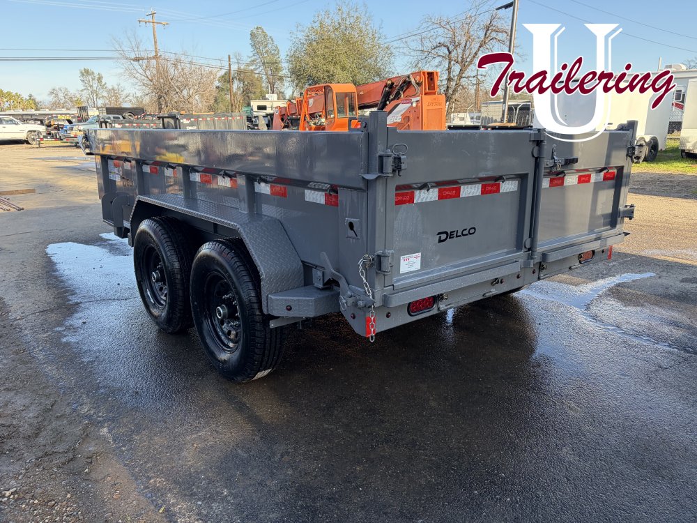 2026 Delco 7'x12' Gray Bumper Pull 8 lug