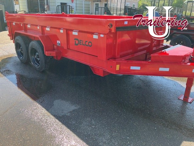 2025 Delco 7'x14' Bumper Pull 16k 8 LUG RED 17.5 H RATED TIRES