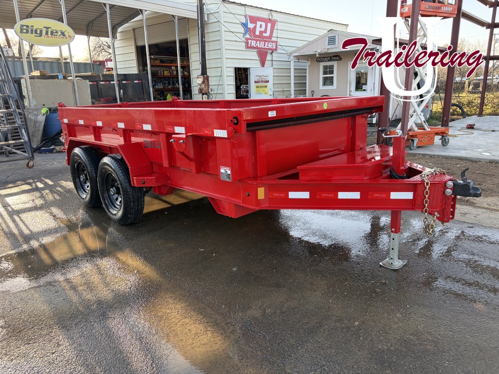 2026 Delco 6'x12' Red Bumper Pull 12k