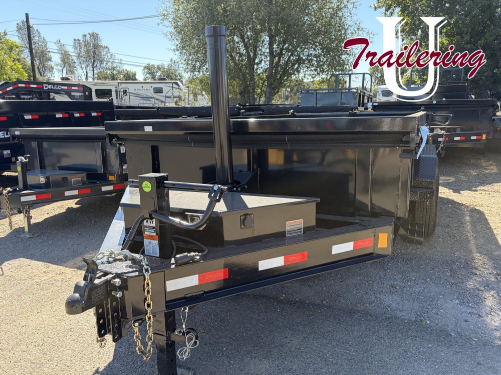 2026 Delco 7'x14' Bumper Pull 14k 8 LUG telescoping ram