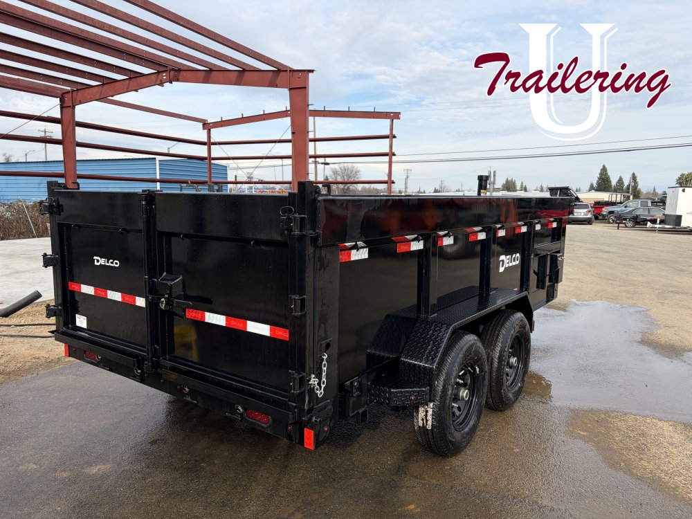 2026 Delco 7'x14' Telescoping Bumper Pull 8 LUG 3' WALLS