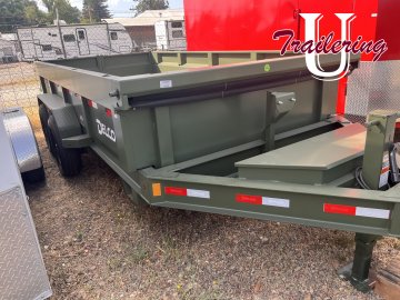 2026 Delco 7'x14' Bumper Pull 14k 8 LUG green 3' side