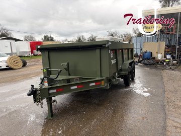 2026 Delco 7'x14' Bumper Pull 14k 8 LUG green 3' side