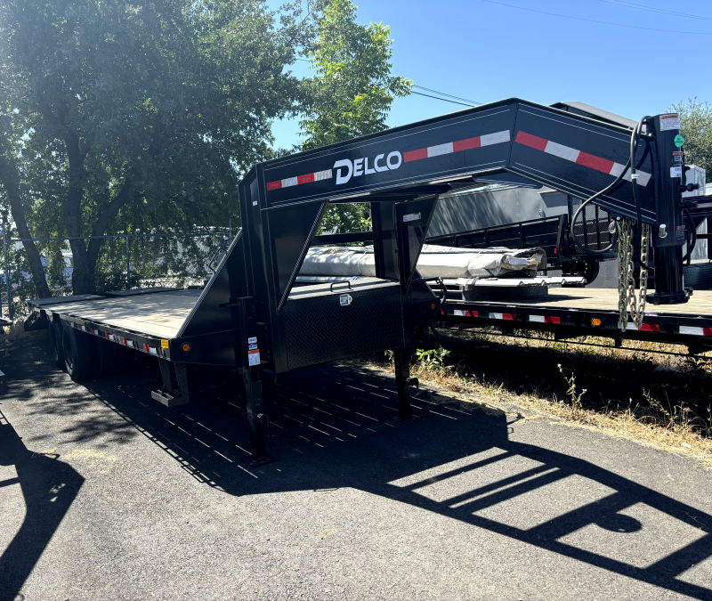 2024 Delco Trailers 20K/24K Low-Pro Dual Tandem GOOSENECK 25' Deckover Trailer