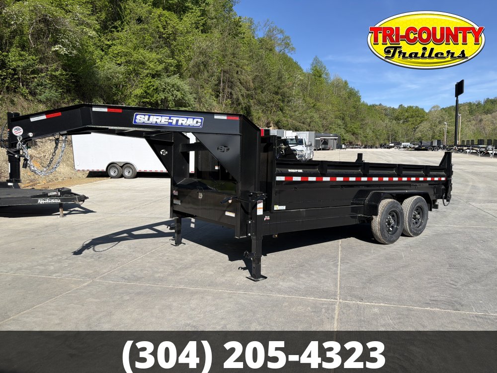 7'x16' Sure-Trac Gooseneck Dump