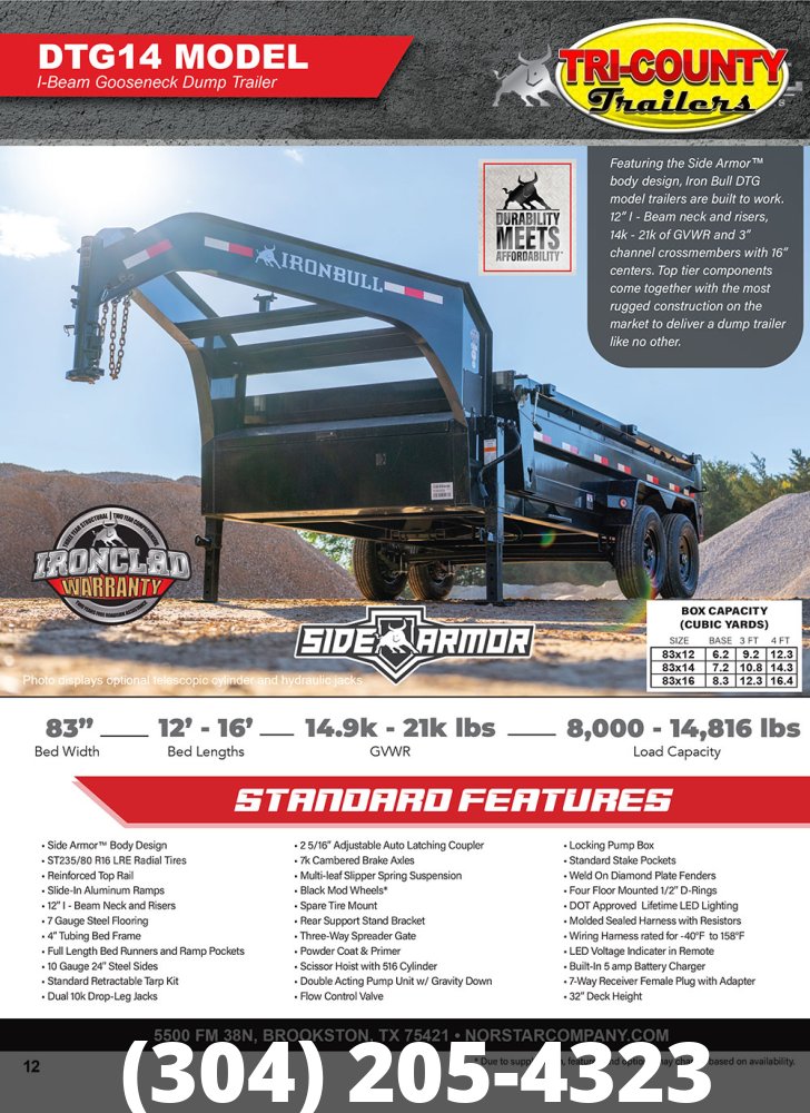 7'x16' Iron Bull Dump