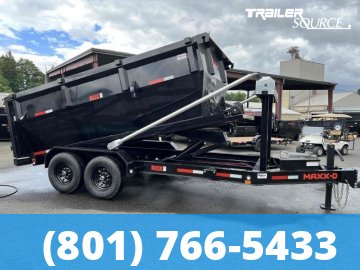 KSL 7x14 Maxx-D ROX Roll Off Dumpster w/ 3 Bins Package Bumper 14K Roll Off Trailer-Bin Package