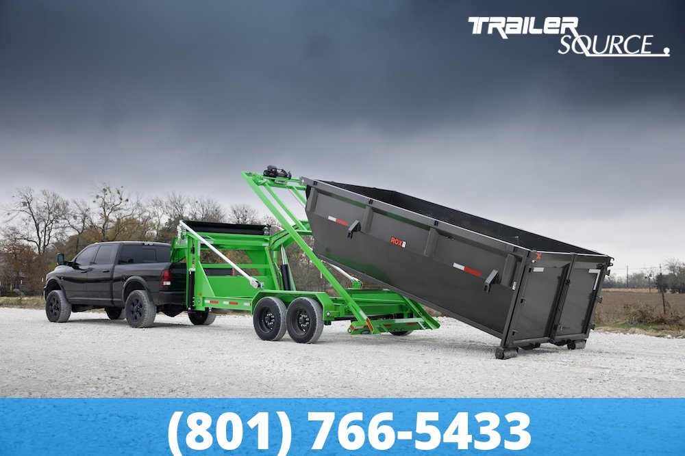 KSL 7x14 Maxx-D ROX Roll Off Dumpster w/ 3 Bins Package Bumper 14K Roll Off Trailer-Bin Package