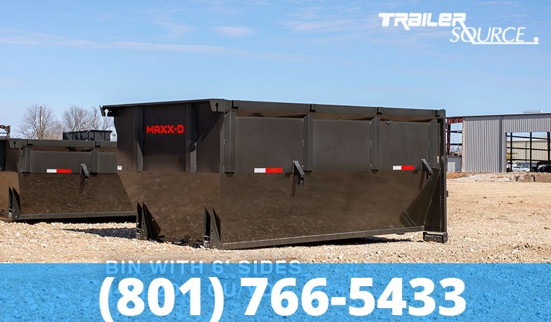 KSL 7x14 Maxx-D ROX Roll Off Dumpster w/ 3 Bins Package Bumper 14K Roll Off Trailer-Bin Package