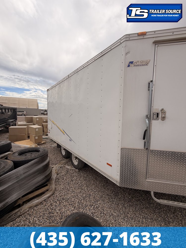 8.5x18 Pace American Cargo Sport Snowmobile Trailer - 6'6" Interior - 7K GVWR Ramp Door, Side Door