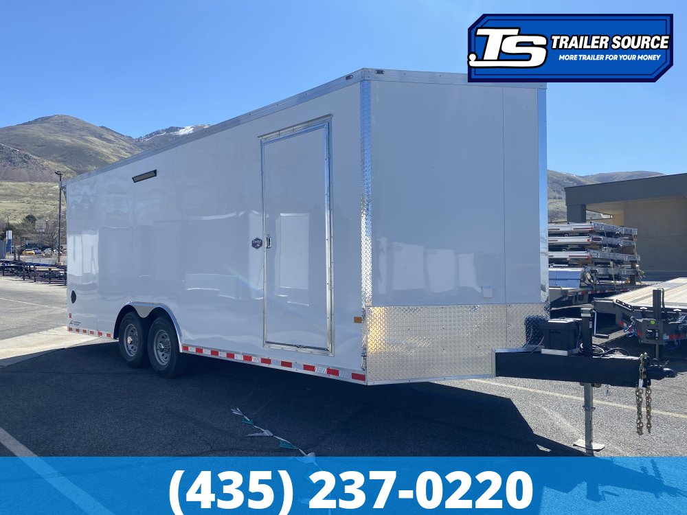 8.5x22 American Hauler Eagle HD Contractor Edition Enclosed Cargo Trailer - 7'6" Interior - 12K GVWR - .080 PolyCor, 110V Power, 12" Cross Member Upgrade, A/C Prep Package, Finishe