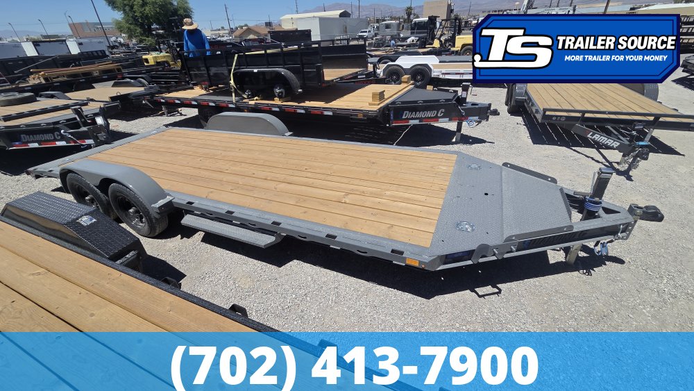 7x20 Diamond C GTF 206 Flatbed Car Hauler Trailer - 10K GVWR -