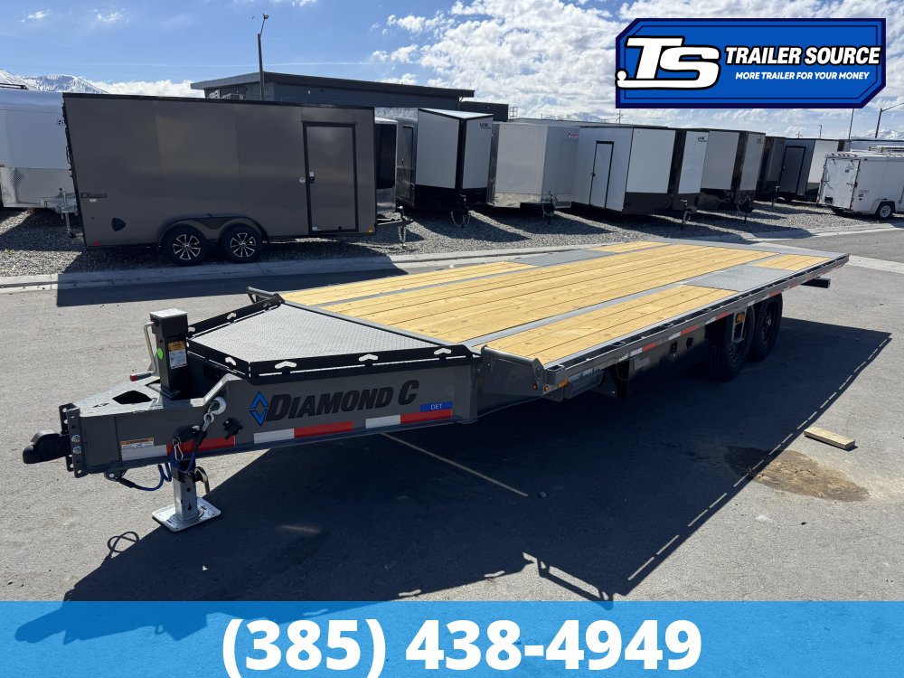 8.5x22 Diamond C DET 207 Deckover Tilt Trailer - 15.5K GVWR -