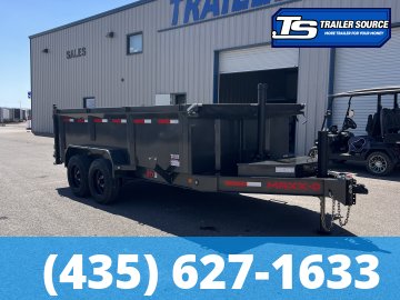 7x14 Maxx-D DTX Dump Trailer - 36" Sides - 17.5K GVWR - 7 Gauge Floor, Hydraulic Jack(s)