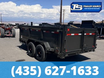 7x14 Maxx-D DTX Dump Trailer - 36" Sides - 17.5K GVWR - 7 Gauge Floor, Hydraulic Jack(s)