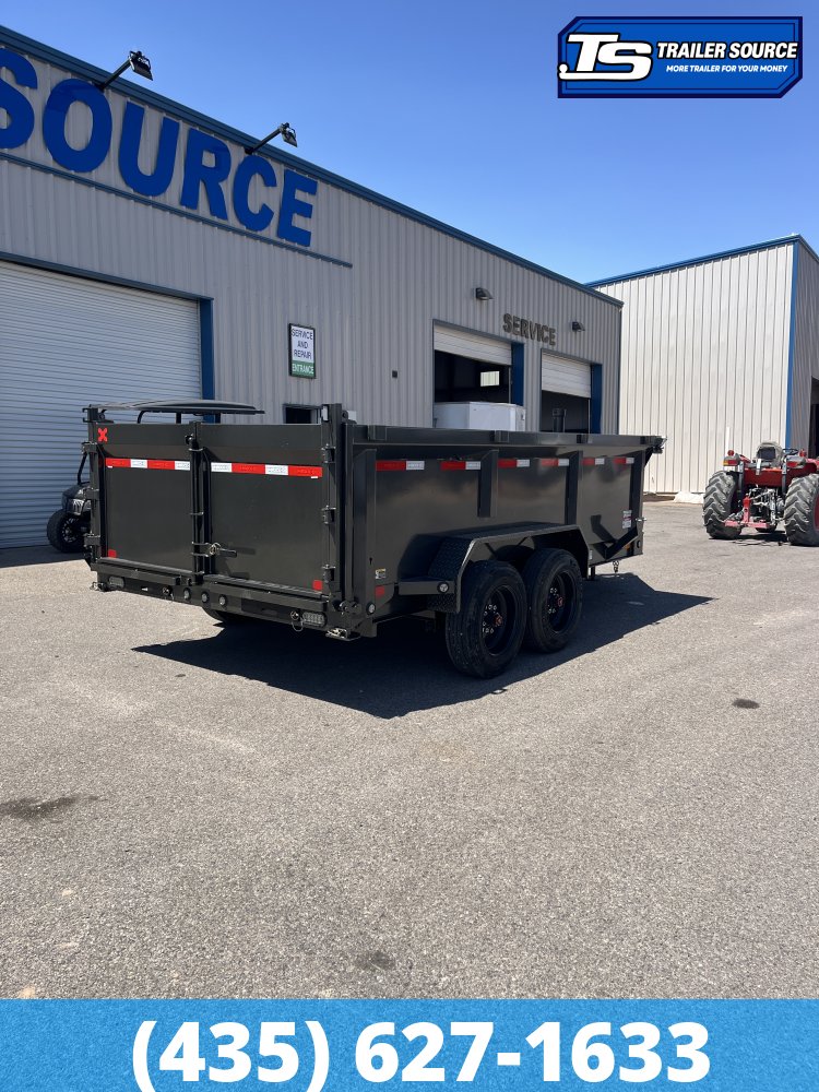 7x14 Maxx-D DTX Dump Trailer - 36" Sides - 17.5K GVWR - 7 Gauge Floor, Hydraulic Jack(s)