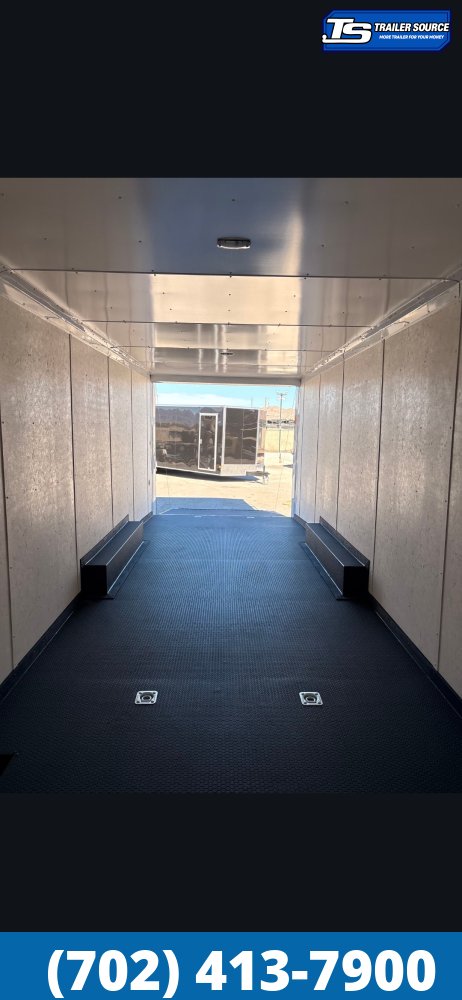 8.5x26 Look Element Elite Enclosed Car Hauler Trailer - 10K GVWR - .080 PolyCor, Alloy Wheels, Black Out Package, Finished Interior, Rear Spoiler w/ Load Lights, Rubber Coin Floor