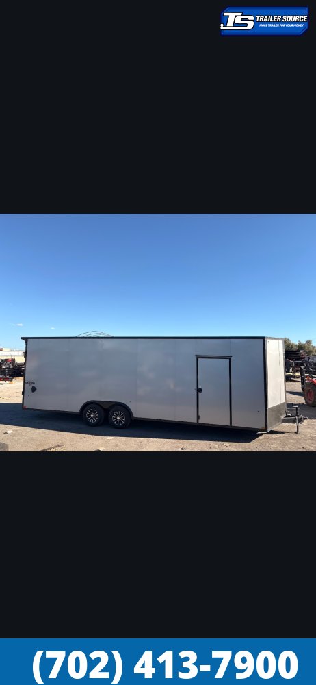 8.5x26 Look Element Elite Enclosed Car Hauler Trailer - 10K GVWR - .080 PolyCor, Alloy Wheels, Black Out Package, Finished Interior, Rear Spoiler w/ Load Lights, Rubber Coin Floor