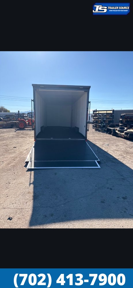 8.5x26 Look Element Elite Enclosed Car Hauler Trailer - 10K GVWR - .080 PolyCor, Alloy Wheels, Black Out Package, Finished Interior, Rear Spoiler w/ Load Lights, Rubber Coin Floor