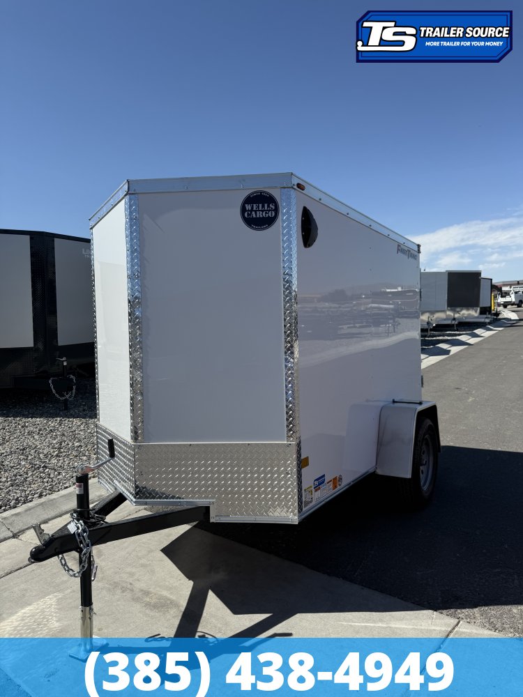 5x8 Wells Cargo FastTrac Enclosed Cargo Trailer - 5'6" Interior - 3.5K GVWR - .080 PolyCor, Ramp Door
