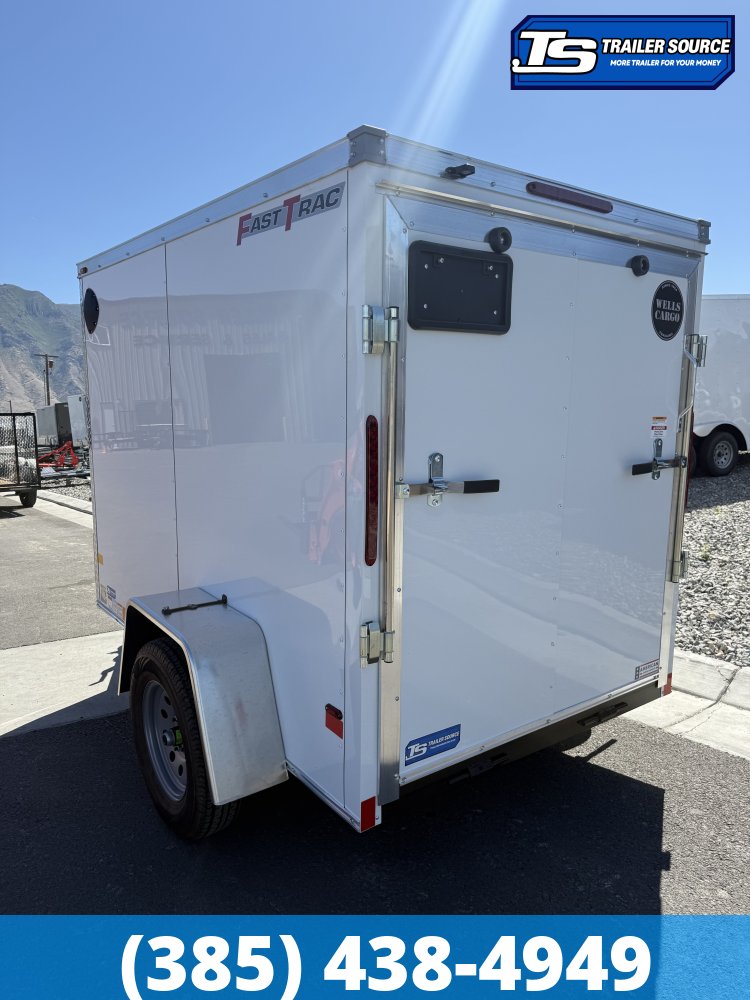 5x8 Wells Cargo FastTrac Enclosed Cargo Trailer - 5'6" Interior - 3.5K GVWR - .080 PolyCor, Ramp Door