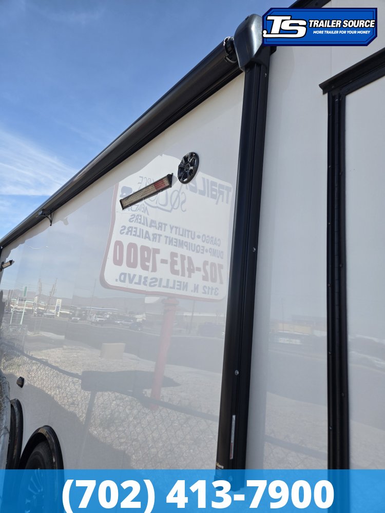 8.5x32 Haulmark Edge Turbo Pkg Premium Enclosed Race Car Hauler Trailer - 7'10" Interior - 18K GVWR - Black Out Package