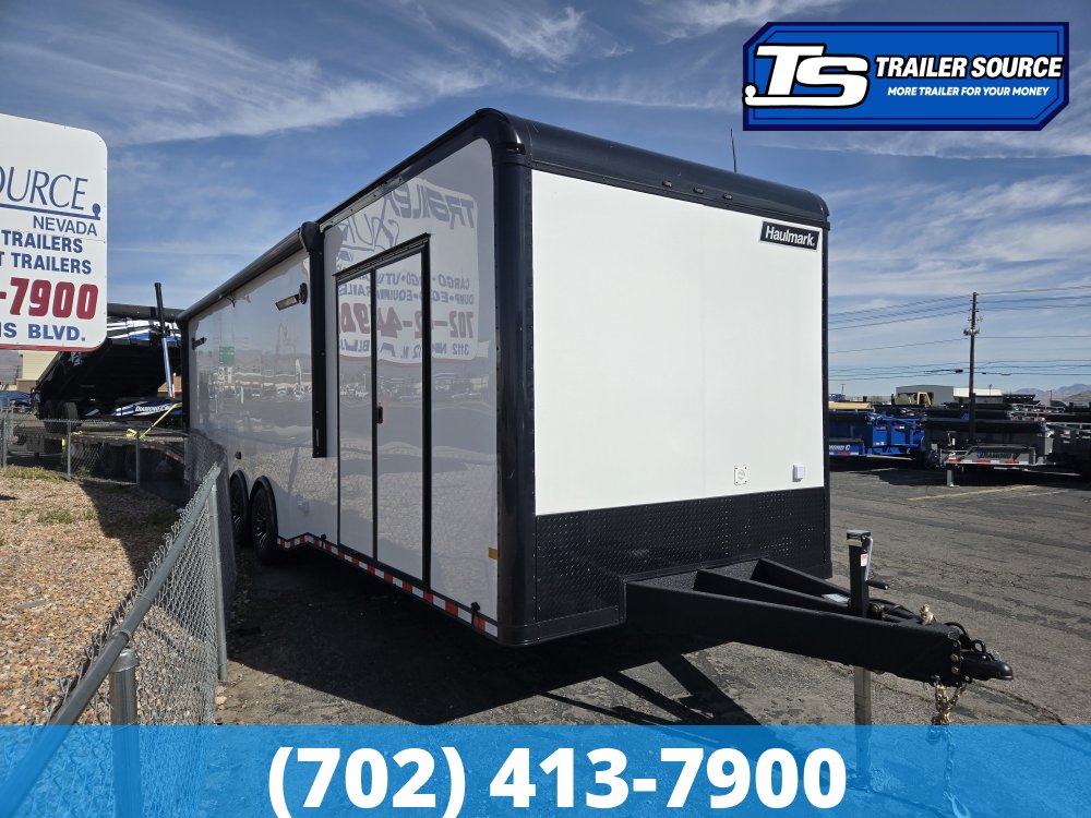 8.5x32 Haulmark Edge Turbo Pkg Premium Enclosed Race Car Hauler Trailer - 7'10" Interior - 18K GVWR - Black Out Package