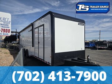 8.5x32 Haulmark Edge Turbo Pkg Premium Enclosed Race Car Hauler Trailer - 7'10" Interior - 18K GVWR - Black Out Package