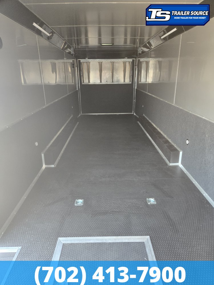 8.5x32 Haulmark Edge Turbo Pkg Premium Enclosed Race Car Hauler Trailer - 7'10" Interior - 18K GVWR - Black Out Package