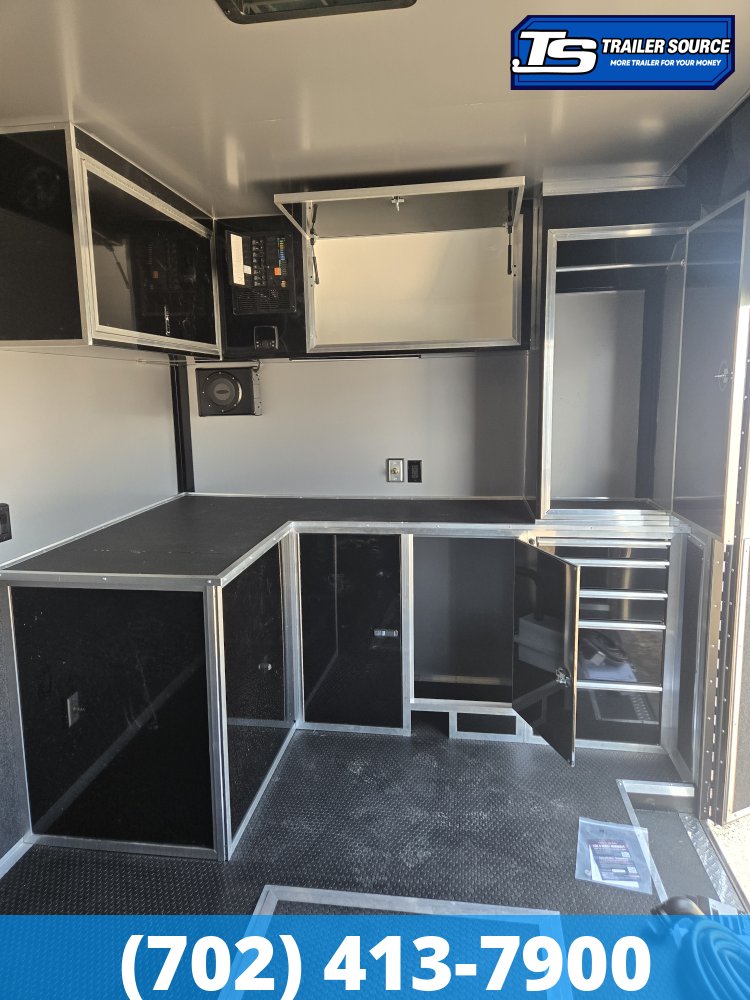 8.5x32 Haulmark Edge Turbo Pkg Premium Enclosed Race Car Hauler Trailer - 7'10" Interior - 18K GVWR - Black Out Package