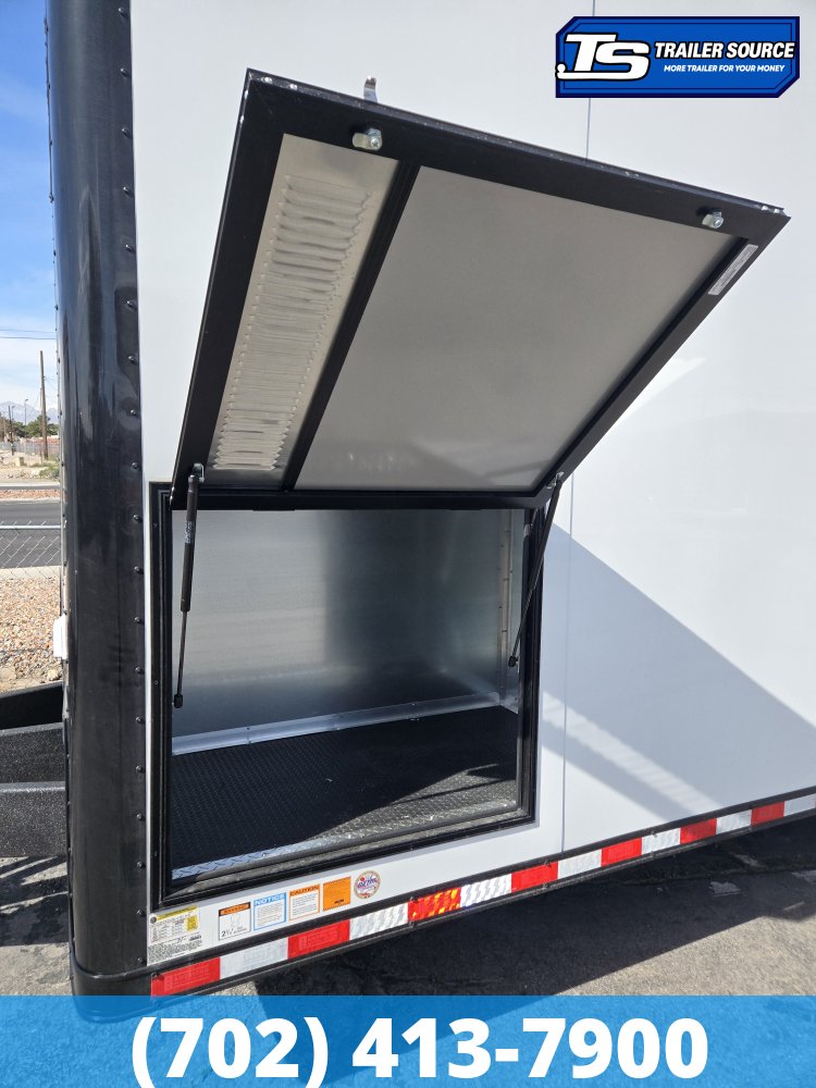 8.5x32 Haulmark Edge Turbo Pkg Premium Enclosed Race Car Hauler Trailer - 7'10" Interior - 18K GVWR - Black Out Package