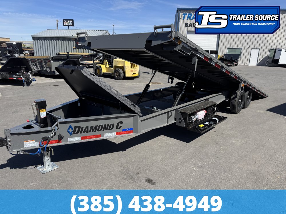 8.5x26 Diamond C DET 207 Deckover Tilt Trailer - 15.5K GVWR -