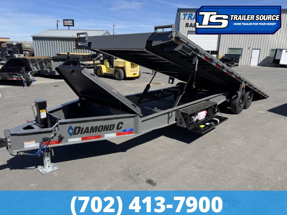 8.5x26 Diamond C DET 207 Deckover Tilt Trailer - 15.5K GVWR -