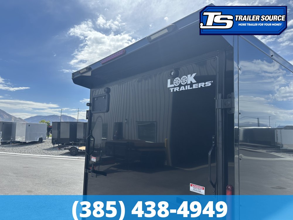 6x12 Look ST DLX Enclosed Cargo Trailer - 6'6" Interior - 3.5K GVWR - .080 PolyCor, Black Out Package, Rear Spoiler w/ Load Lights
